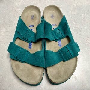 Birkenstock Arizona Soft Footbed Teal Sandals Size 41EU /10W US
